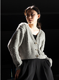 Patchwork pattern cardigan