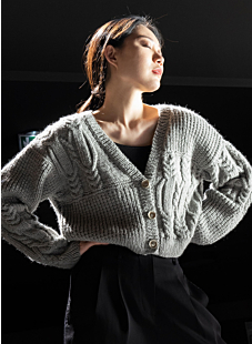 Patchwork pattern cardigan