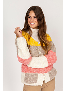 4 color cardigan in garter stitch