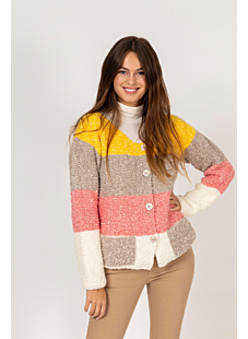 4 color cardigan in garter stitch