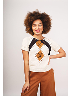 Lacy cabled summer sweater