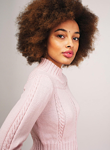 Thin cabled sweater