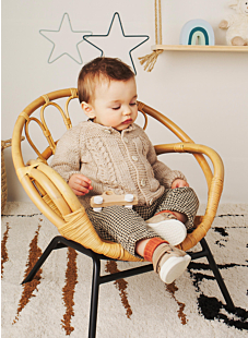 Raglan cable cardigan