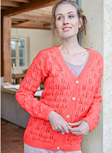 V neck lace cardigan