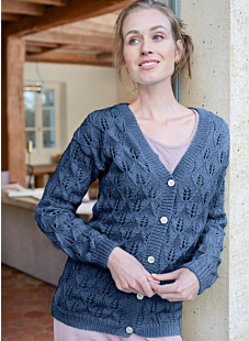 V neck lace cardigan