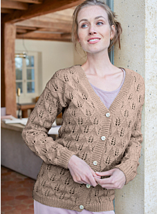V neck lace cardigan