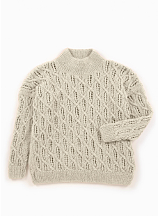 Lacy cables sweater