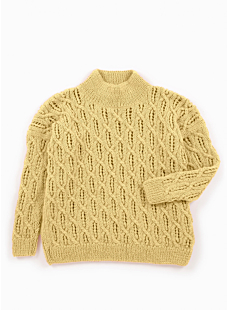 Lacy cables sweater