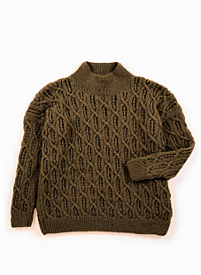 Lacy cables sweater