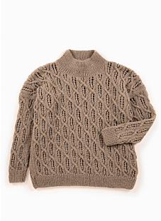 Lacy cables sweater