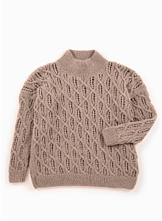 Lacy cables sweater