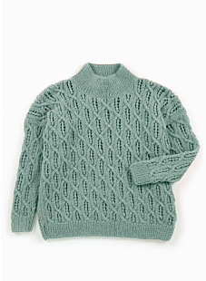 Lacy cables sweater
