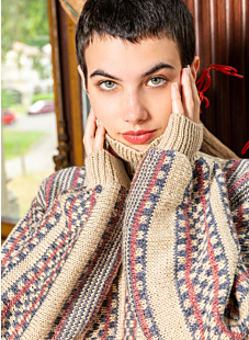 Striped Intarsia Sweater Mélanie