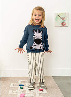 Zebra intarsia sweater