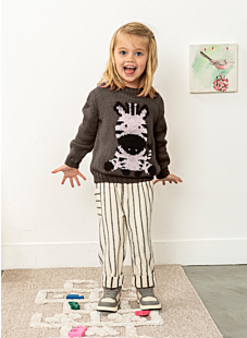 Zebra intarsia sweater