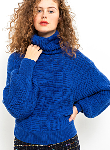 Roll neck batwing sweater