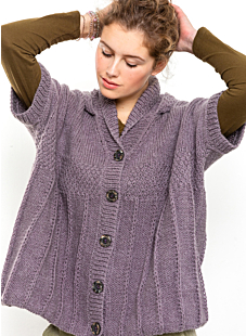 Large hooded waistcoat
