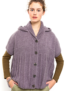 Large hooded waistcoat