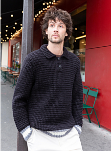 Shirt neck sweater