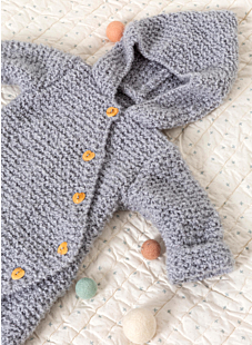 Garter St sleep suit