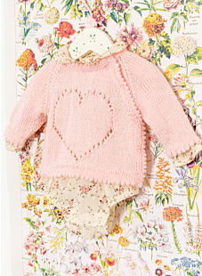 Lace heart wrap over