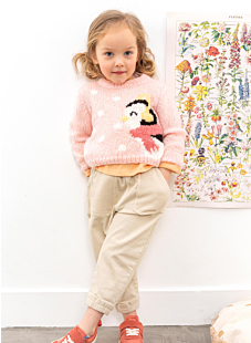 Intarsia bird sweater