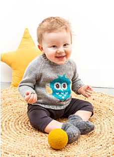 Intarsia owl sweater