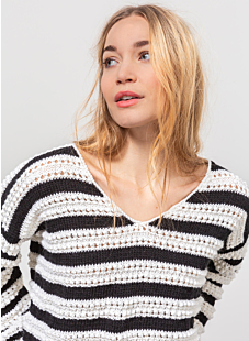 Lace V neck sweater