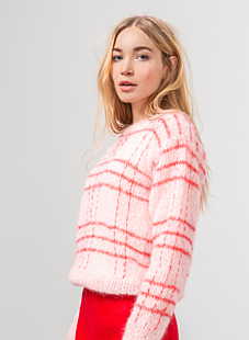 Checked mohair sweater