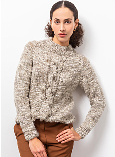 Sweater with centre cable