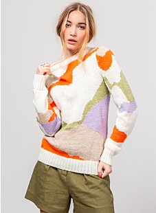 Abstract intarsia sweater