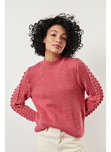 Pattern sleeve sweater