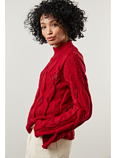 Lace & cable sweater