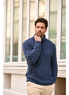 Roll neck Cable sweater