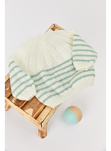Stripe sweater with yoke