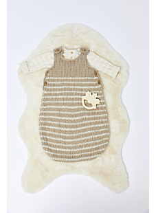 Striped sleeping bag