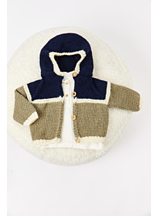 Tricolour hooded jacket