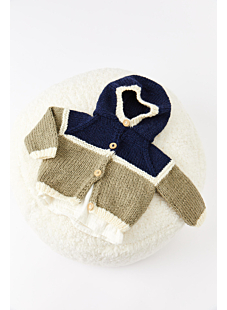 Tricolour hooded jacket