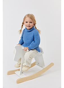 Raglan sweater with pattern rib