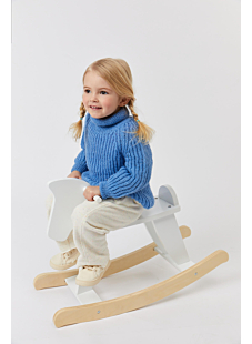 Raglan sweater with pattern rib