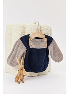 2 colour sweater with flap