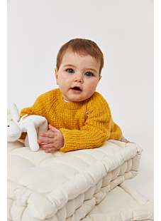 Raglan buttoned sweater