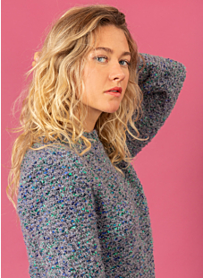 Garter stitch bouclé jumper