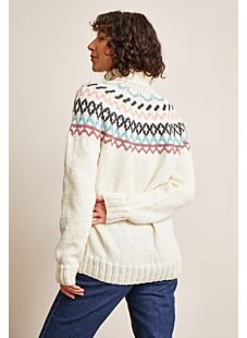 Pull jacquard empiècement Daphné