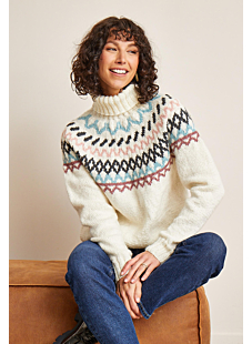 Pull jacquard empiècement Daphné