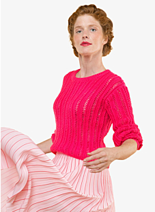 Openwork sweater