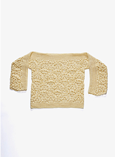 Lacy sweater with boat neck