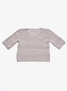 Openwork top with short sleeves