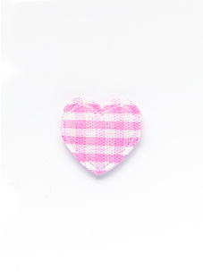 Pink gingham heart patch