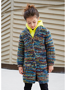Shaker rib stitch coat